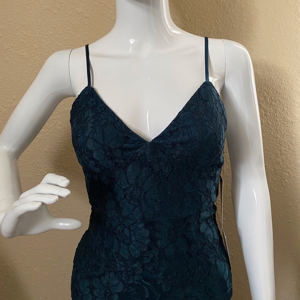 Lulus Dark Green Lace Dress Size XS